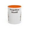 11oz Neapolitan Mastiff Mug, Orange, front view