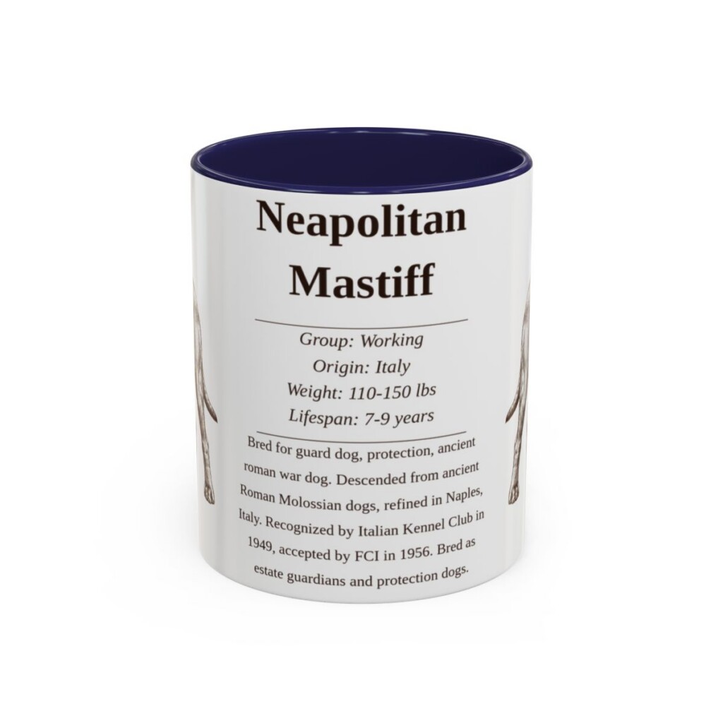 11oz neapolitan mastiff mug, Navy