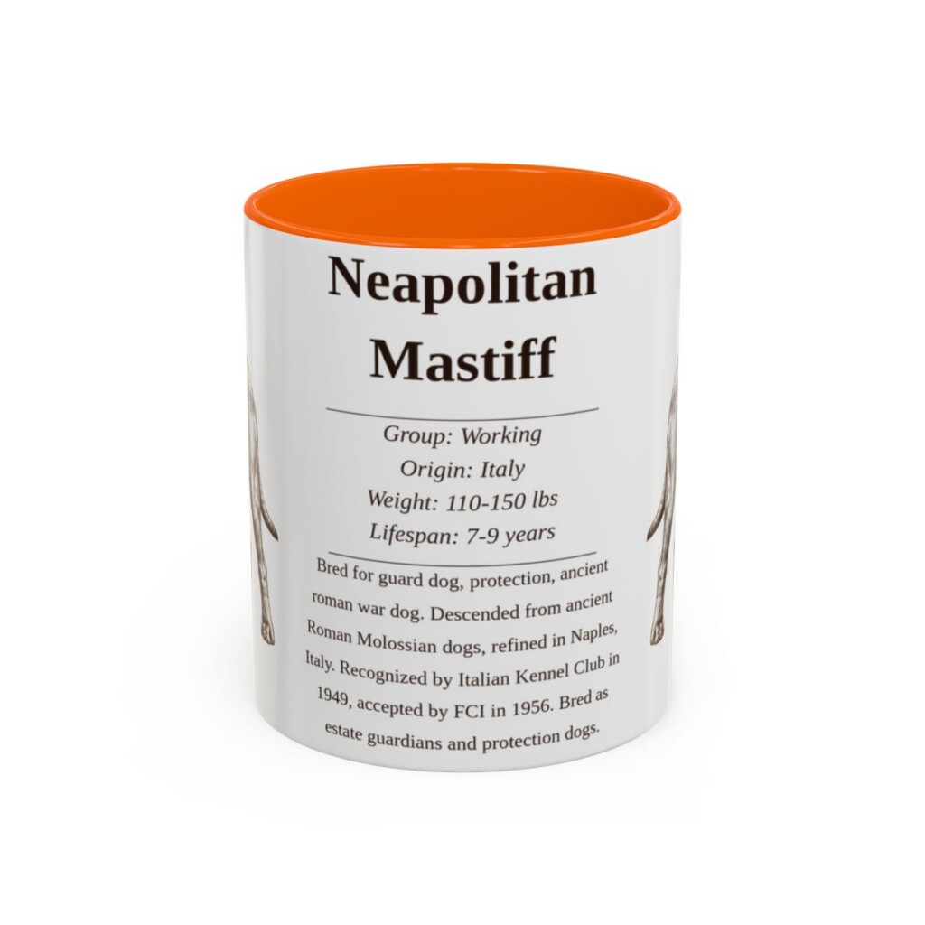11oz neapolitan mastiff mug, Orange