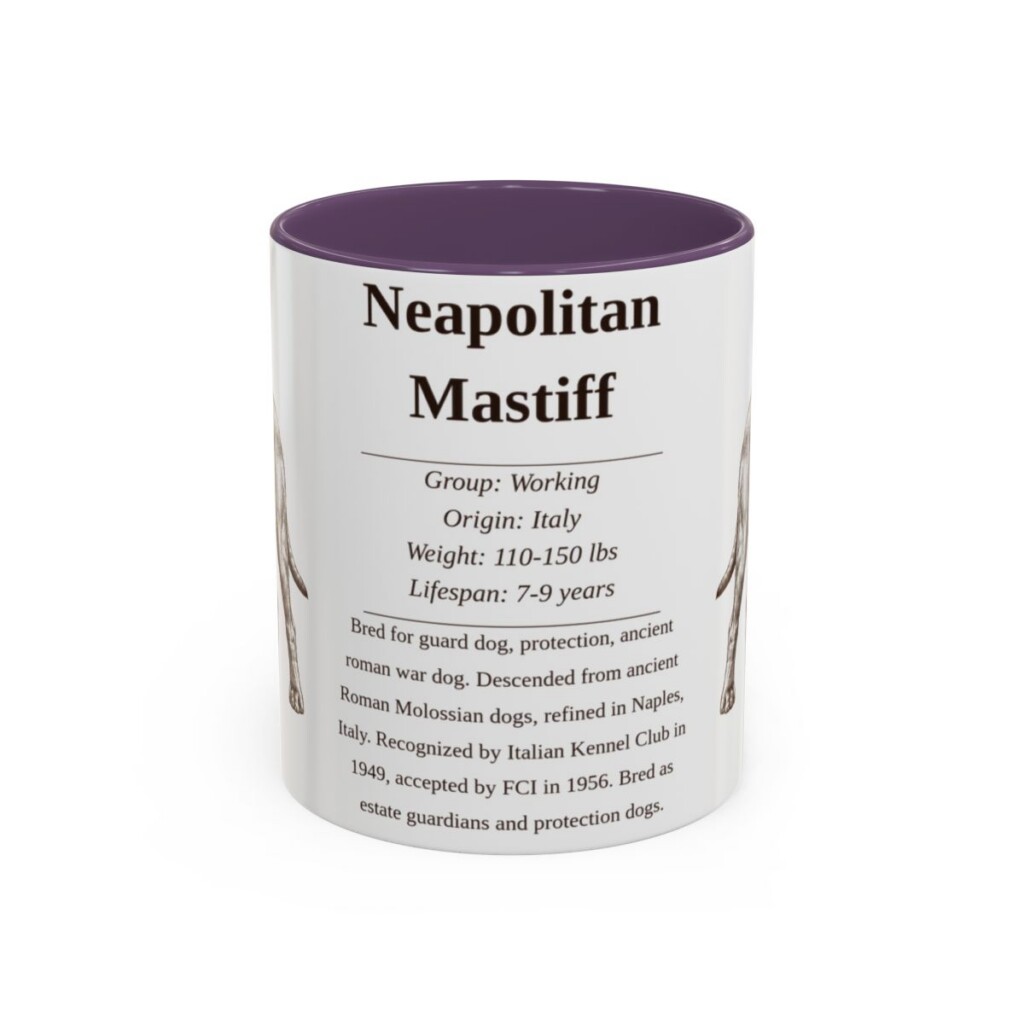 11oz neapolitan mastiff mug, Purple