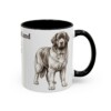 11oz Newfoundland Dog Dog Dad Mug, Black, right side view