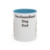 11oz Newfoundland Dog Dog Dad Mug, Light Blue, front view