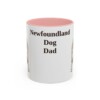 11oz Newfoundland Dog Dog Dad Mug, Pink, front view