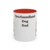 11oz Newfoundland Dog Dog Dad Mug, Red, front view