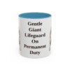 11oz-newfoundland-dog-mug-humor-light-blue 11oz Funny Newfoundland Dog Mug, Light Blue, front view