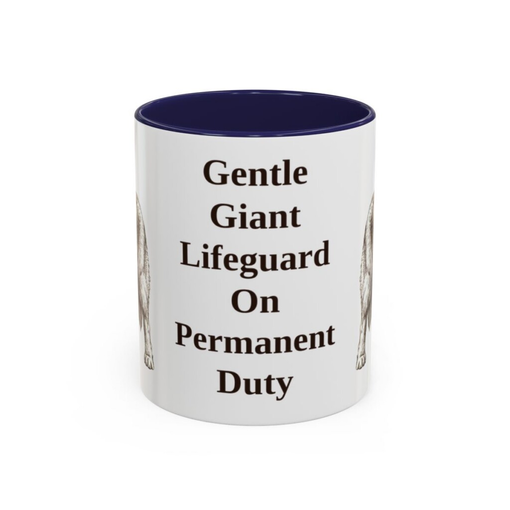 11oz-newfoundland-dog-mug-humor-navy 11oz Funny Newfoundland Dog Mug, Navy, front view