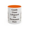 11oz-newfoundland-dog-mug-humor-orange 11oz Funny Newfoundland Dog Mug, Orange, front view