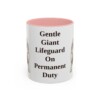 11oz-newfoundland-dog-mug-humor-pink 11oz Funny Newfoundland Dog Mug, Pink, front view