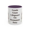 11oz-newfoundland-dog-mug-humor-purple 11oz Funny Newfoundland Dog Mug, Purple, front view
