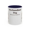 11oz Newfoundland Dog Latin Mug, Navy, front view
