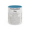 11oz Newfoundland Dog Mug, Light Blue, front view