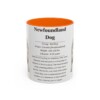 11oz Newfoundland Dog Mug, Orange, front view