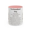 11oz Newfoundland Dog Mug, Pink, front view