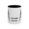 11oz Norfolk Terrier Mug, Black, front view