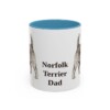 11oz Norfolk Terrier Dog Dad Mug, Light Blue, front view