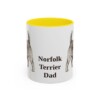 11oz Norfolk Terrier Dog Dad Mug, Yellow, front view