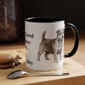 11oz Funny Norfolk Terrier Mug, Black, lifestyle photo