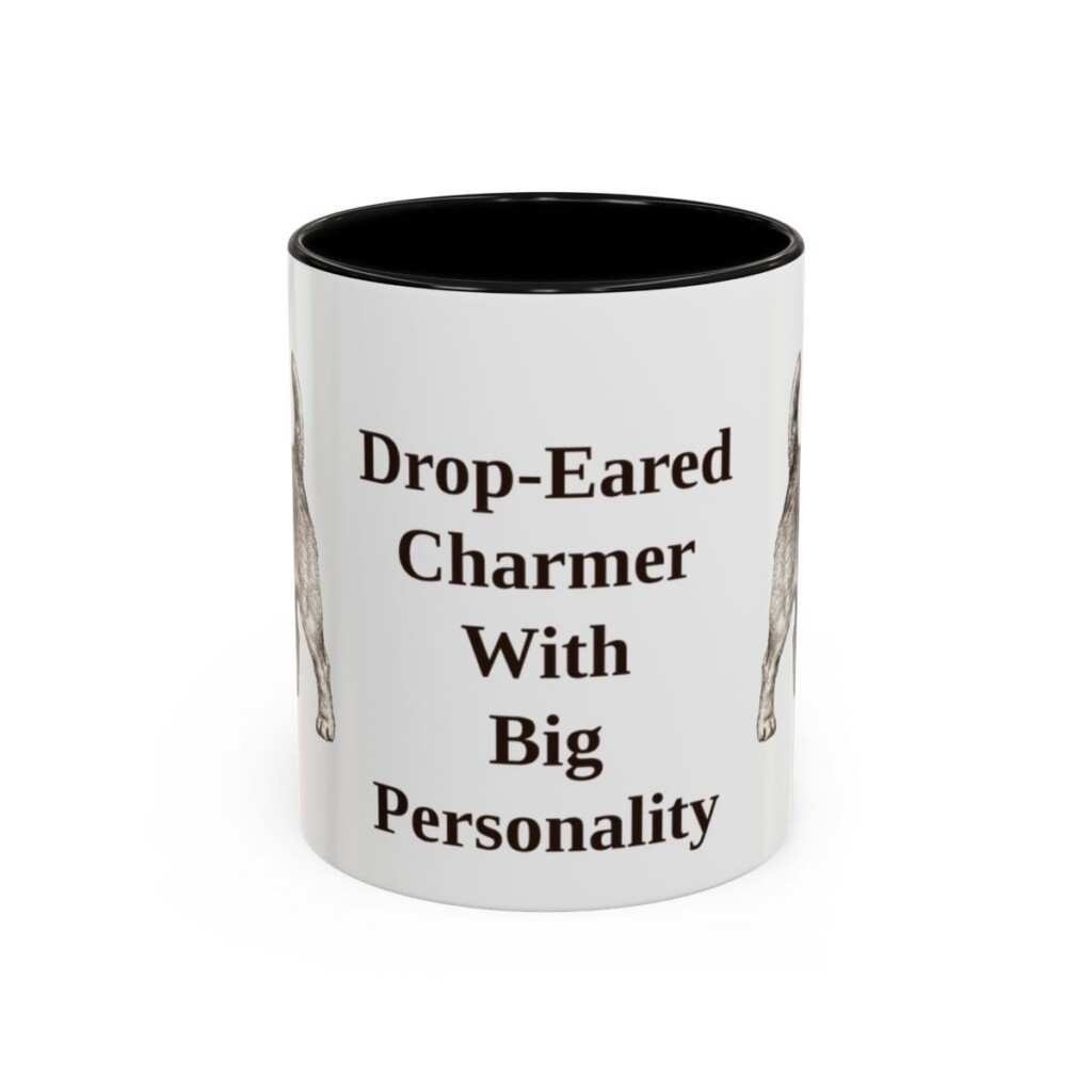 11oz Funny Norfolk Terrier Mug, Black, front view