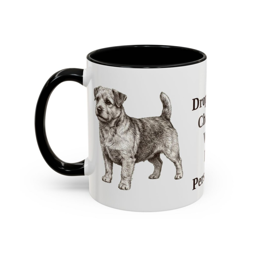 11oz Funny Norfolk Terrier Mug, Black, left side view