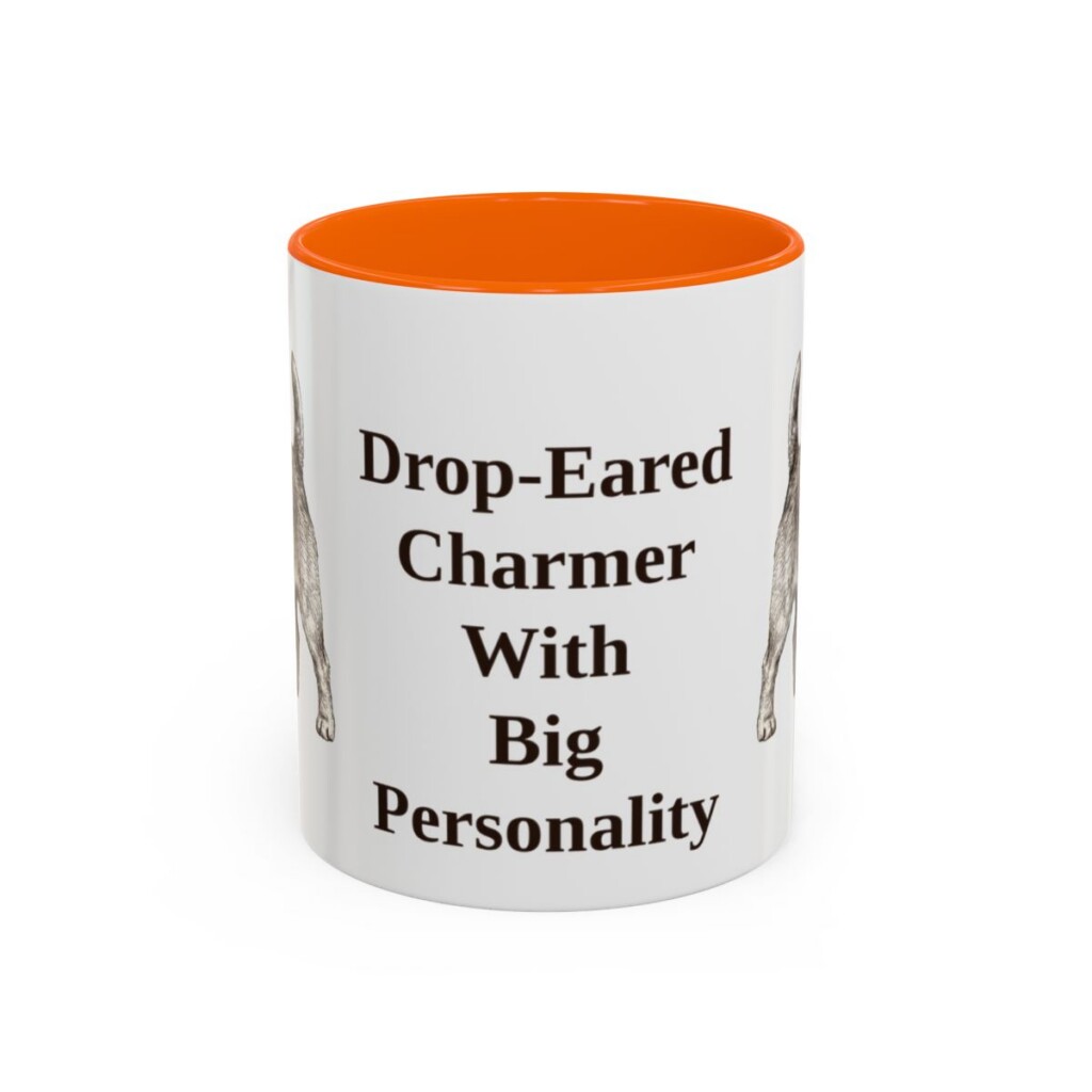 11oz Funny Norfolk Terrier Mug, Orange, front view