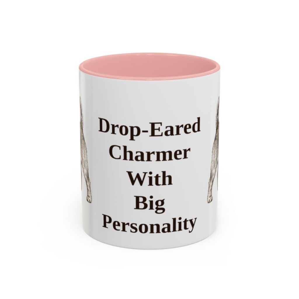 11oz Funny Norfolk Terrier Mug, Pink, front view