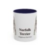 11oz Norfolk Terrier Latin Mug, Navy, front view