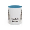 11oz Norfolk Terrier Mug, Light Blue, front view