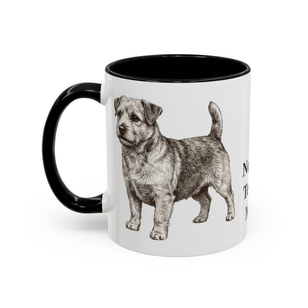 11oz Norfolk Terrier Dog Mom Mug, Black, left side view