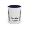11oz Norfolk Terrier Mug, Navy, front view