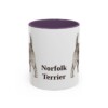 11oz Norfolk Terrier Mug, Purple, front view