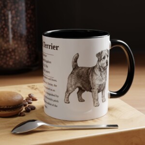 11oz Norfolk Terrier Mug, Black, lifestyle photo