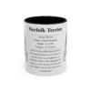 11oz Norfolk Terrier Mug, Black, front view