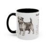 11oz Norfolk Terrier Mug, Black, left side view