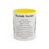 11oz Norfolk Terrier Mug, Yellow, front view
