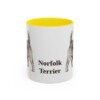 11oz Norfolk Terrier Mug, Yellow, front view