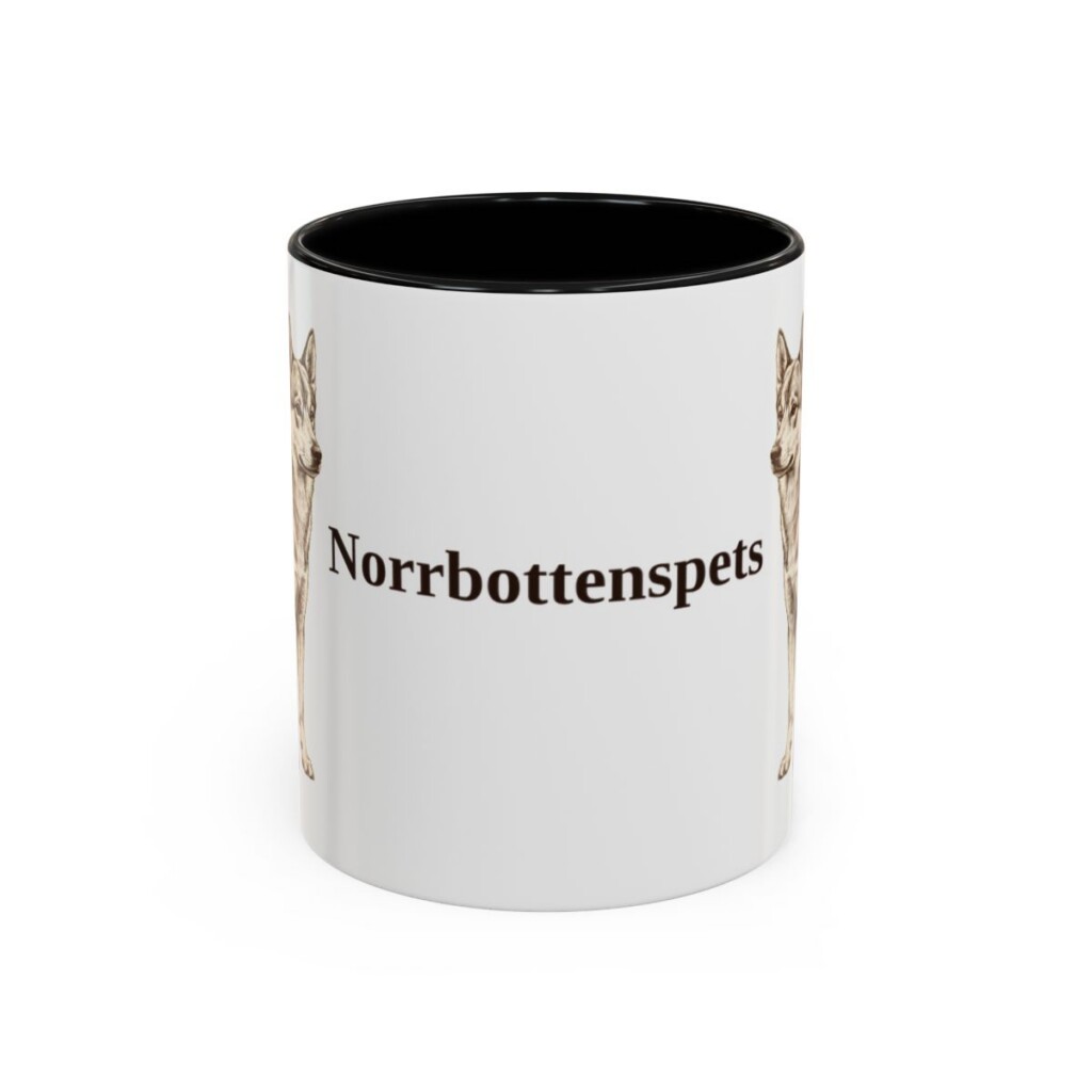 11oz Norrbottenspets Mug, Black, front view