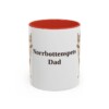 11oz-norrbottenspets-mug-dad-red 11oz Norrbottenspets Dog Dad Mug, Red, front view