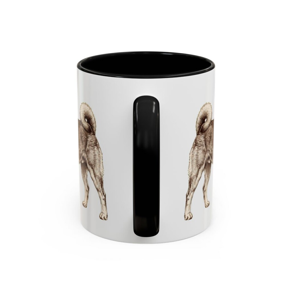 11oz Funny Norrbottenspets Mug, Black, back view