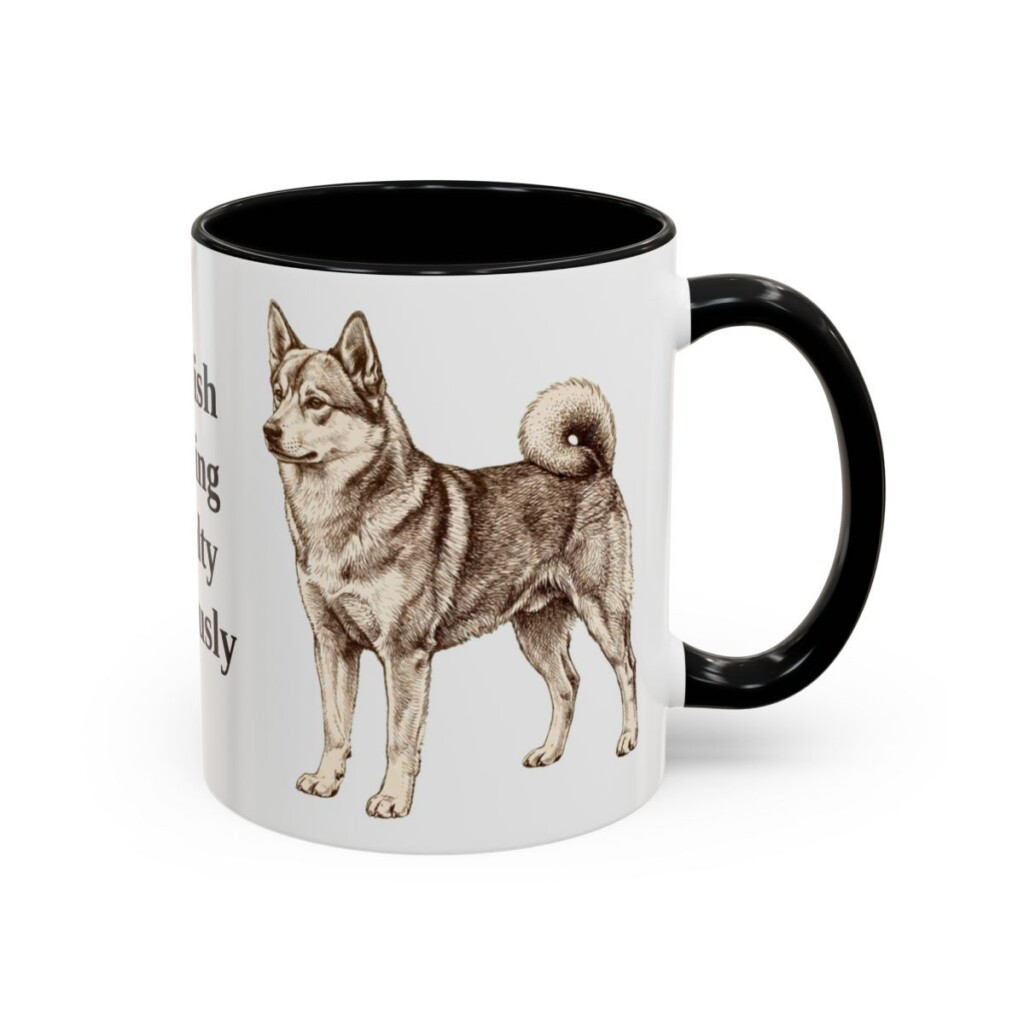 11oz Funny Norrbottenspets Mug, Black, right side view