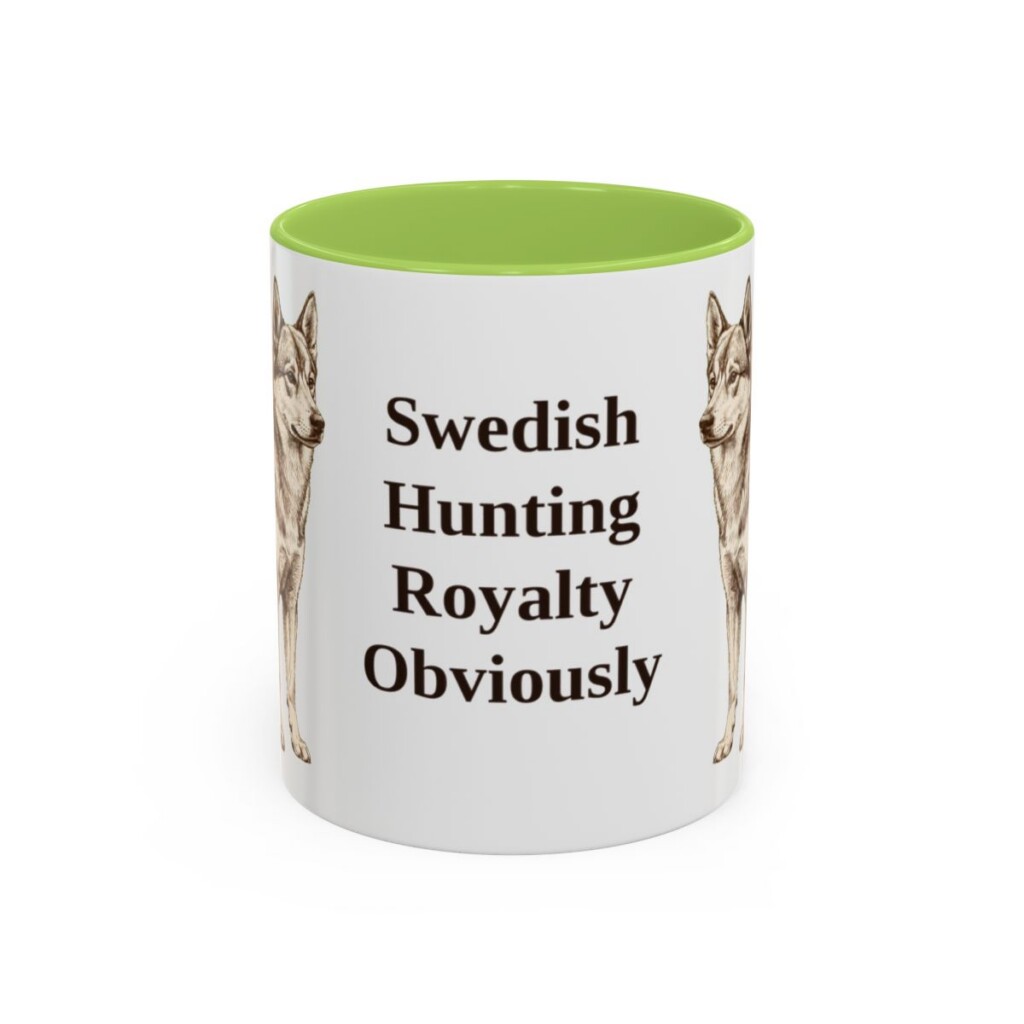 11oz Funny Norrbottenspets Mug, Light Green, front view
