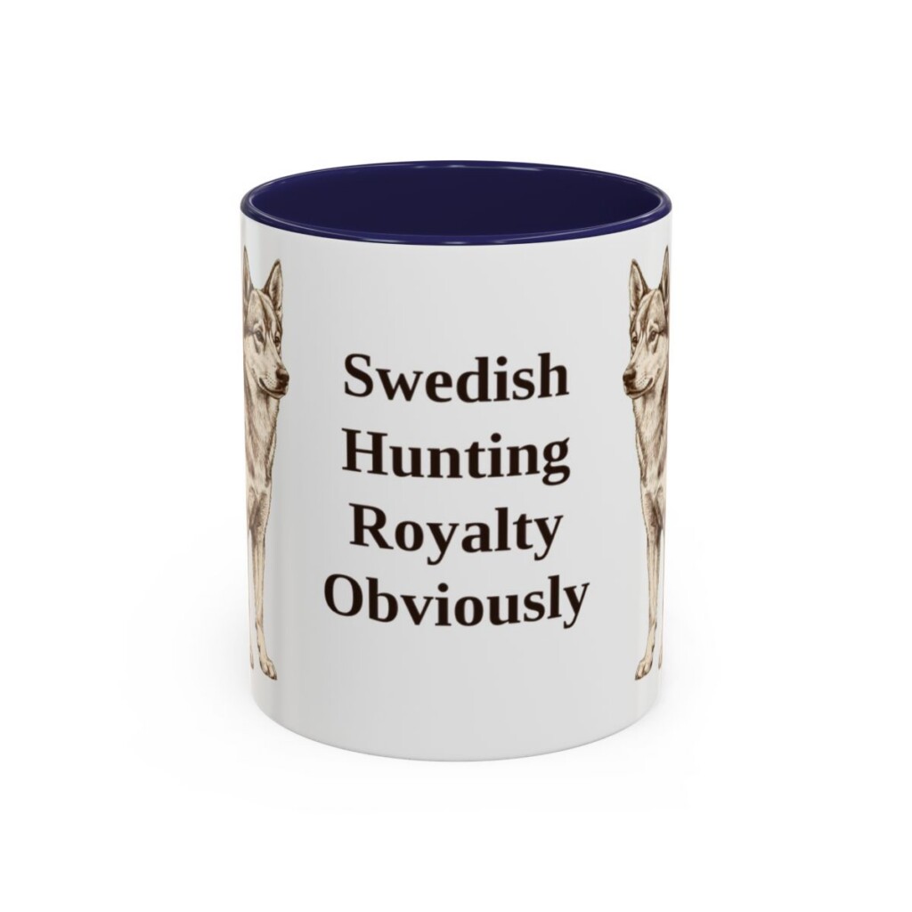 11oz Funny Norrbottenspets Mug, Navy, front view
