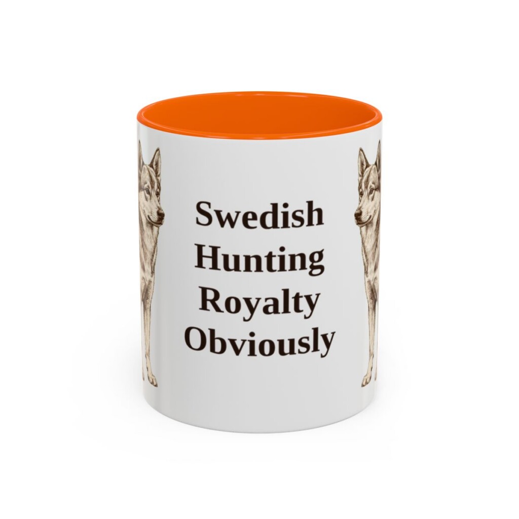 11oz Funny Norrbottenspets Mug, Orange, front view