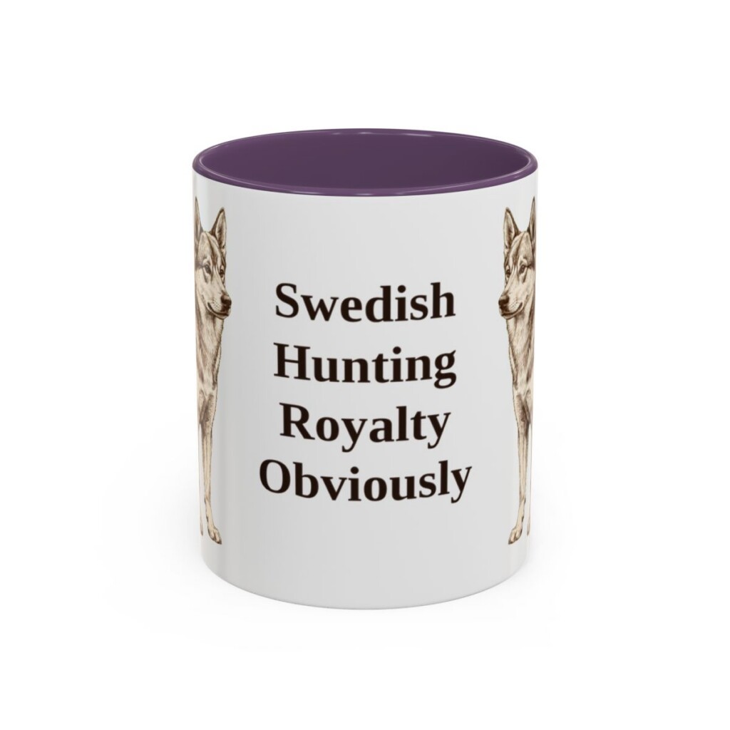 11oz Funny Norrbottenspets Mug, Purple, front view