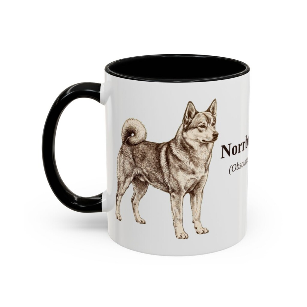 11oz Norrbottenspets Latin Mug, Black, left side view