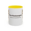 11oz Norrbottenspets Latin Mug, Yellow, front view