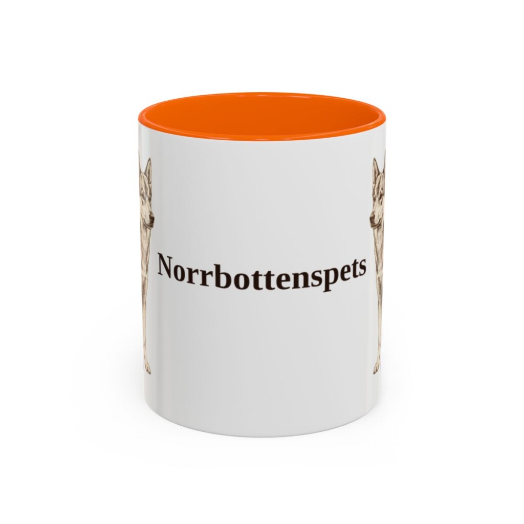 11oz Norrbottenspets Mug, Orange, front view