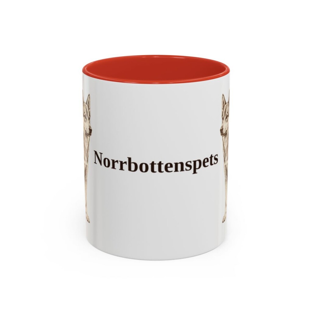 11oz Norrbottenspets Mug, Red, front view