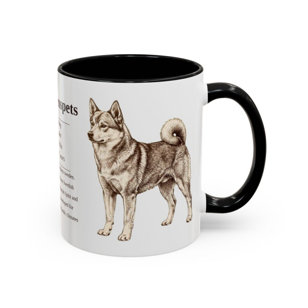 11oz Norrbottenspets Mug, Black, right side view