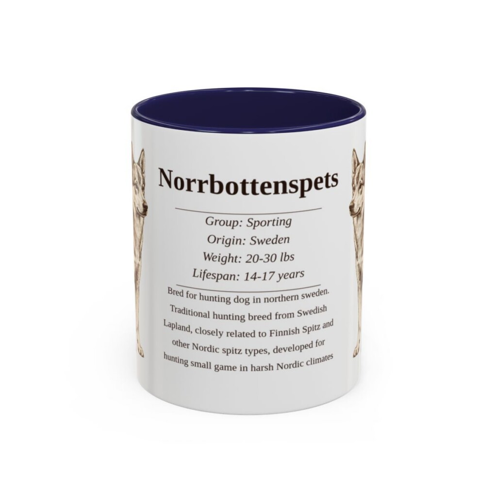 11oz Norrbottenspets Mug, Navy, front view
