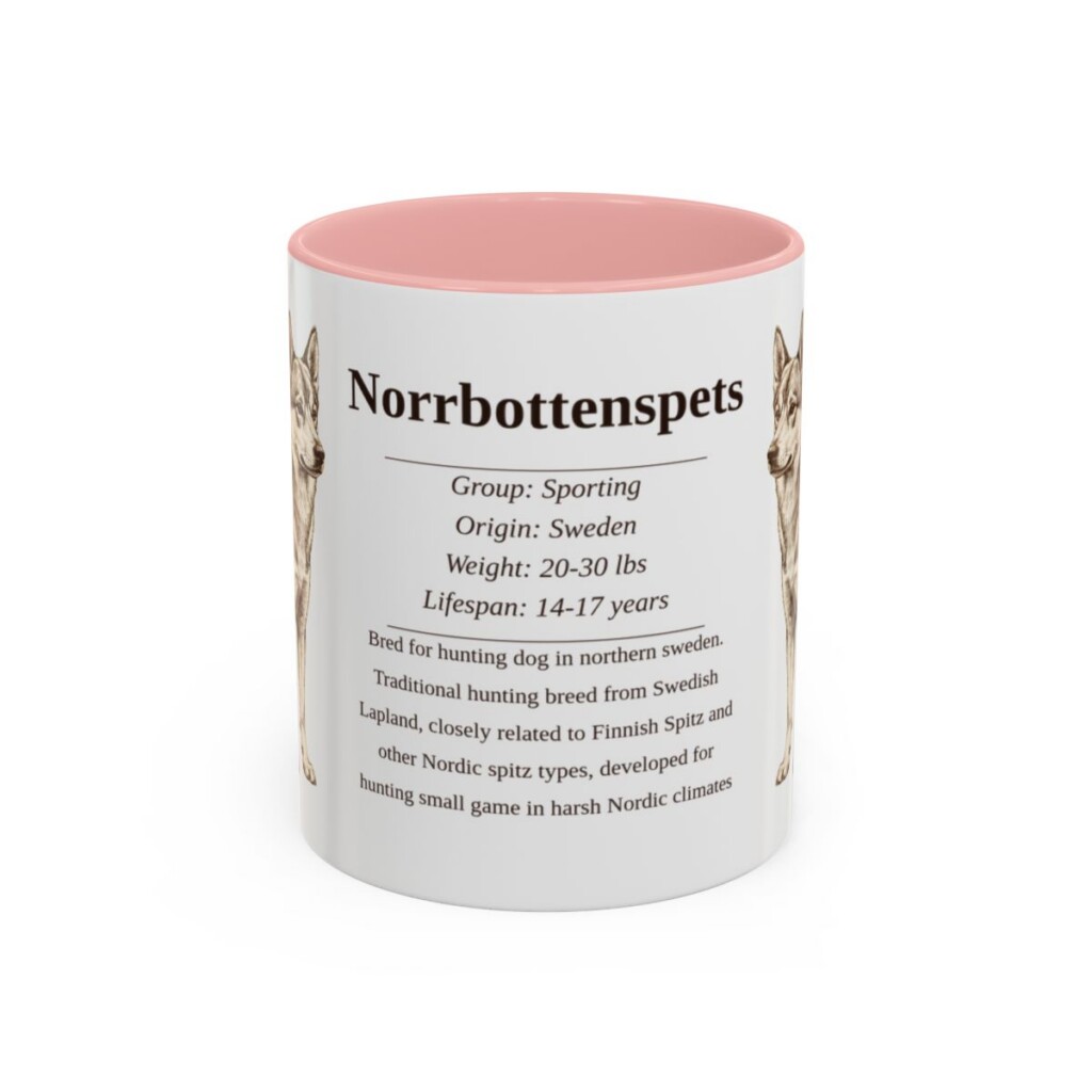 11oz Norrbottenspets Mug, Pink, front view